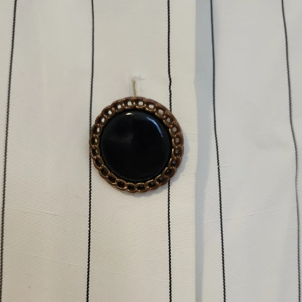 Elegant Cream Striped Mini Dress - Picture 2 of 11